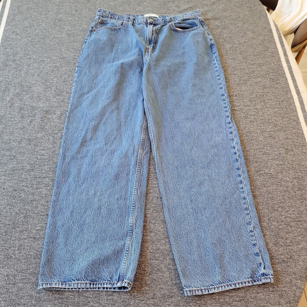 Abercrombie & Fitch Jeans The Loose High‑Rise Blue Denim Women's 32/14